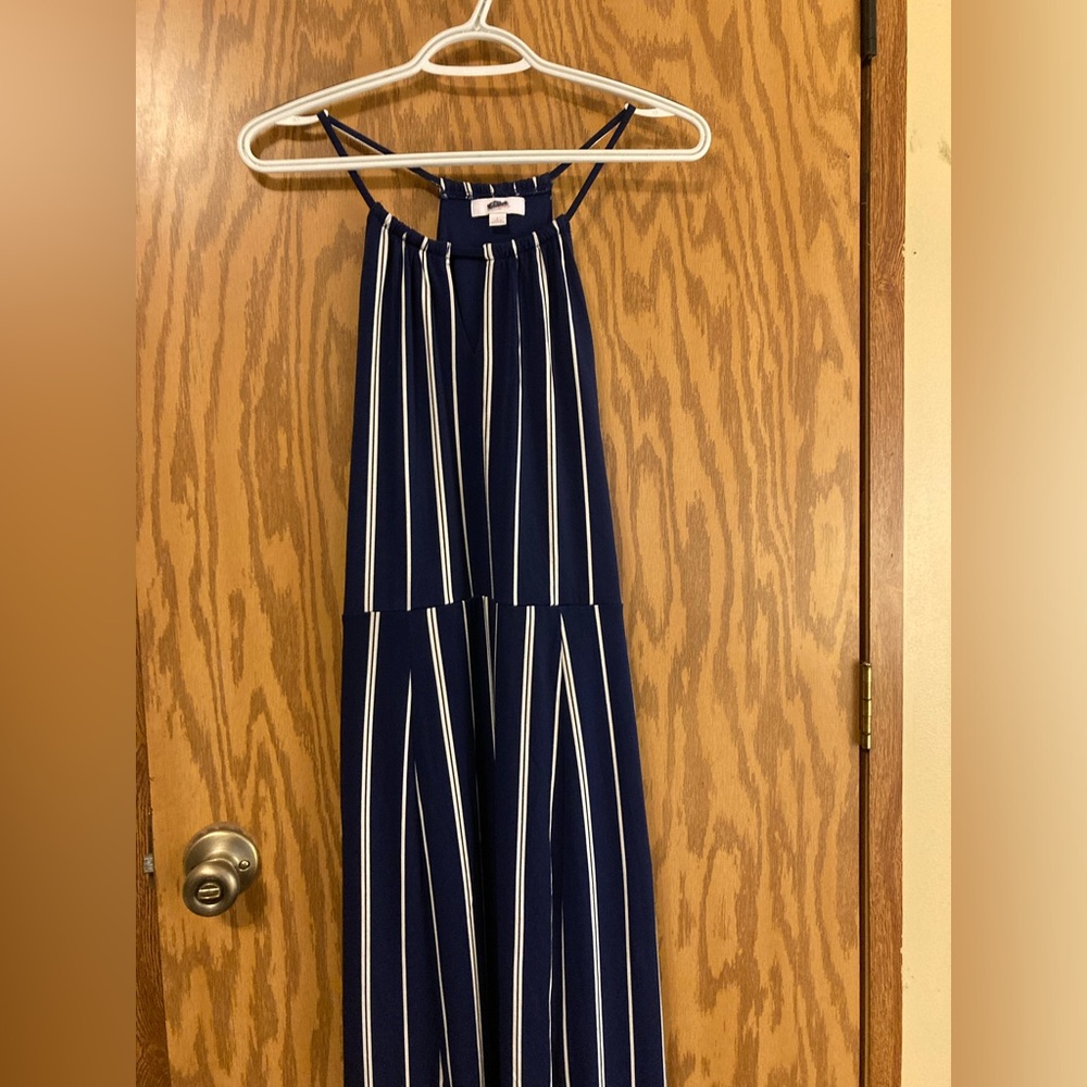 Navy striped dress